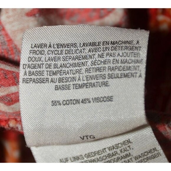 Columbia Men's Red Hawaiian Palm Print Button Front Shirt Size XL Beach Vacay - Picture 8 of 9